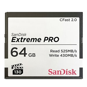 CFast 64GB CFast2.0J[h SanDisk TfBXN Extreme PRO R:525MB/s W:430MB/s 4K COe[ SDCFSP-064G-G46D 