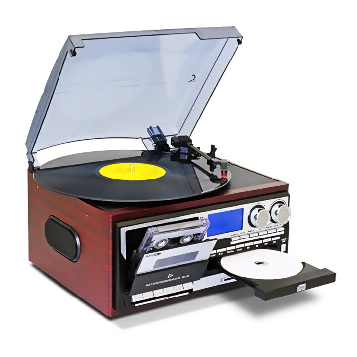 楽天市場】マルチオーディープレーヤー レコードプレーヤー CDラジカセ 
