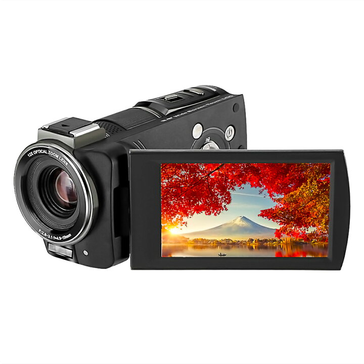 楽天市場】4K コンパクトビデオカメラ 光学12倍ズーム KEIYO ケイヨー 