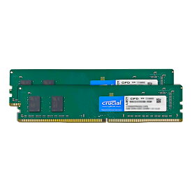 DDR4-3200 32GB 2枚組 デスクトップ用メモリ CFD Selection Qシリーズ Crucial by Micron PC4-25600 288pin UDIMM 1.2V CL22 32GBx2(計64GB) W4U3200CM-32GQ ◆宅