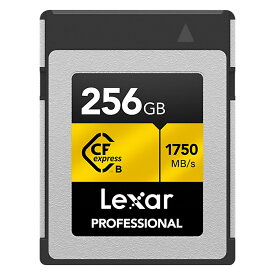 CFexpress 256GB Type-B CFエクスプレス Lexar レキサー Professional GOLD 4K R:1750MB/s W:1500MB/s 海外リテール LCXEXPR256G-RNENC ◆宅