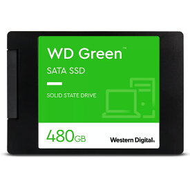 SSD 480GB SATA 2.5インチ 内蔵型 WesternDigital ウエスタンデジタル WD Green SATA3 6Gb/s R:545MB/s 7mm厚 海外リテール WDS480G3G0A ◆メ