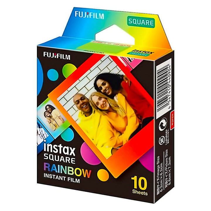 楽天市場】チェキ フィルム instax SQUARE レインボー 10枚 FUJIFILM 