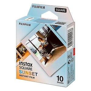 �`�F�L �t�B���� instax SQUARE �T���Z�b�g 10�� FUJIFILM �t�W�t�B���� �C���X�^���g�J���� �`�F�L �X�N�G�A�p SQ10/SQ6/SP-3�Ή� INSSQSUNSETWW1 ����