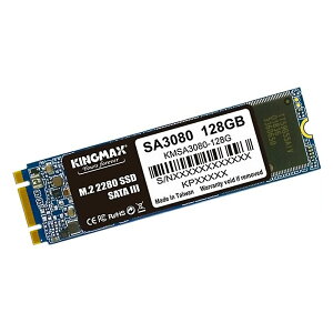 M.2 2280 NGFF SATA SSD 128GB ^ KINGMAX LO}bNX SA3080V[Y SATAIII R:520MB/s W:350MB/s MTBF200 COe[ KMSA3080-128G 
