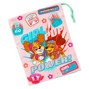 コップ袋 コップ入れ 歯ブラシ入れ 巾着袋 パウ・パトロール GIRLS PUPS SKATER スケーター 子供 キッズ サイズ205×148mm 綿100% 667718-KB63 ◆メ