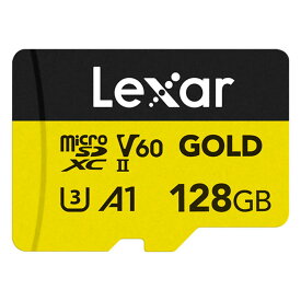 マイクロSDカード 128GB UHS-II microSDXC Lexar レキサー Professional GOLD UHS-II U3 V60 R:280MB/s W:100MB/s 海外リテール LMSGOLD128G-BNNNG ◆メ