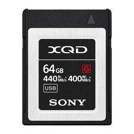 XQDメモリーカード XQDカード 64GB SONY ソニー Gシリーズ 高速連写 4K動画 R:440MB/s W:400MB/s 高耐久 日本語パッケージ QD-G64F ◆メ