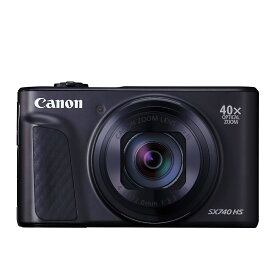 デジタルカメラ PowerShot SX740 HS Canon キヤノン 光学40倍ズーム DIGIC8 4K動画撮影 2110万画素 Wi-Fi接続 スマホ自動転送 ブラック 2955C004 PSSX740HSBK ◆宅 【楽天ロジ発送】