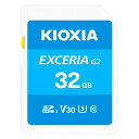 SDカード 32GB SDHCカード KIOXIA キオクシア 旧東芝メモリ EXCERIA G2 Class10 UHS-I U3 V30 R:100MB/s W:50MB/s 海外リテール LNEX2L032GG4 ◆メ