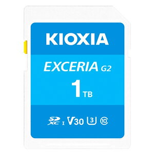 SDJ[h 1TB SDXCJ[h KIOXIA LINVA Ń EXCERIA G2 Class10 UHS-I U3 V30 R:100MB/s W:50MB/s COe[ LNEX2L001TG4 