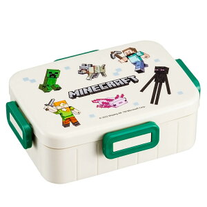 弁当箱 4点ロックランチボックス マインクラフト Minecraft Explore More SKATER スケーター 容量650ml 子供 抗菌 密閉 食洗機/電子レンジ対応 62174-1-YZFL7AG ◆宅 【楽天ロジ発送】