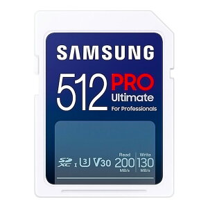 SDJ[h 512GB SDXC Samsung TX PRO Ultimate R:200MB/s W:130MB/s Class10 UHS-I(DDR200) U3 V30 COe[ MB-SY512S/WW 