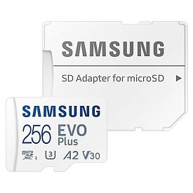 マイクロSDカード 256GB microSDXC R:160MB/s Samsung サムスン EVO Plus Class10 UHS-I U3 V30 A2 SDアダプタ付 海外リテール MB-MC256SA/EU ◆メ
