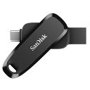 USBメモリ 512GB USB3.1 Gen1-A/Type-C 両コネクタ搭載 SanDisk サンディスク Phone Drive for Android R:100MB/s 回転式 ブラック 海外リテール SDDDC6-512G-G46 ◆メ