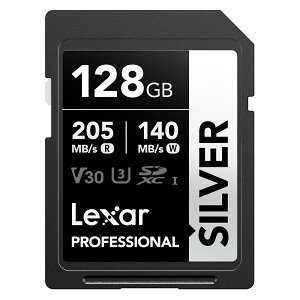 SDJ[h 128GB SDXC Lexar LT[ Professional SILVER Class10 UHS-I U3 V30 R:205MB/s W:140MB/s COe[ LSDSILV128G-BNNNG 