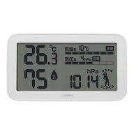 気圧が測れる温湿度計 天気deミカタ dretec ドリテック 温度計 湿度 気圧計 計測 変化 デジタル 乾電池式…