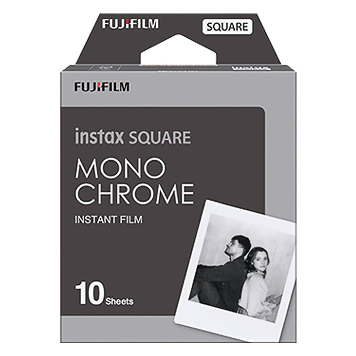 楽天市場】チェキ フィルム instax SQUARE モノクローム 白黒 10枚 