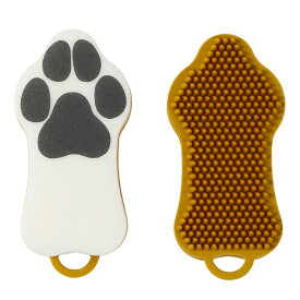 ペット用ブラシ 犬 猫 小動物 短毛種 ミディアム GRUTTE グルッテ HARIO ハリオ スポンジ ラバーブラシ グルーミング 換毛期 静電気防止 水洗いOK PTS-GTM-MDY ◆宅【楽天ロジ発送】