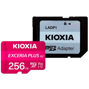 }CNSDJ[h 256GB microSDXC KIOXIA LINVA EXCERIA PLUS G2 CLASS10 UHS-I U3 V30 A1 R:100MB/s W:90MB/s SDA_v^t COe[ LMPL2M256GG2 