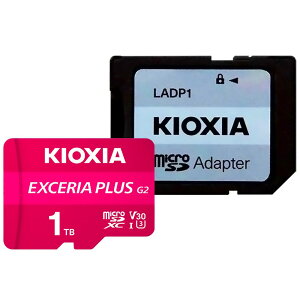 }CNSDJ[h 1TB microSDXC KIOXIA LINVA EXCERIA PLUS G2 CLASS10 UHS-I U3 V30 A1 R:100MB/s W:90MB/s SDA_v^t COe[ LMPL2M001TG2 