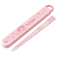 弁当用箸 マイメロディ ビッグリボン スライド箸＆箸箱セット SKATER スケーター 子供 箸16.5cm スライド…