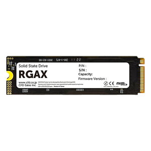 M.2 NVMe SSD 1TB M.2-2280 ^ CFD RGAXV[Y PCIe Gen3 x4 3D TLC R:3100MB/s W:2000MB/s MTBF200 600TBW CSSD-M2L1TRGA 