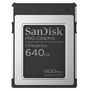 CFexpress Type B J[h 640GB PRO-CINEMA SanDisk TfBXN VPG400 R:1700MB/s W:1500MB/s COe[ SDCFEC-640G-GN4NN  yyVWz
