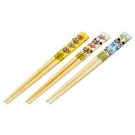 竹箸 3膳セット ミッキー＆フレンズ 風船 竹安全箸 16.5cm SKATER スケーター 子供 竹製 天然竹 すべり止…