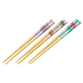 竹箸 3膳セット プリンセス 25 ディズニー 竹安全箸 16.5cm SKATER スケーター 子供 竹製 天然竹 すべり止め加工付き(先端) 3P入り 689901-ANT2T ◆メ