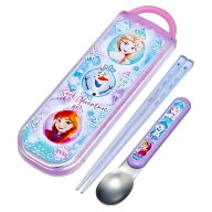 弁当用箸 アナと雪の女王 25 スライド式箸スプーンコンビセット SKATER スケーター 抗菌 子供 女の子 箸1…