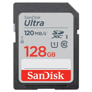 J/oNi(mF) 128GB SDXCJ[h SanDisk TfBXN SDJ[h Ultra R:120MB/s Class10 UHS-I U1 COe[ SDSDUN4-128G-GN6IN 