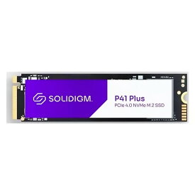 Solidigm NVMe SSD P41 Plus 1TB ソリダイム 内蔵型 M.2 2280 PCIe4x4 144層3D NAND R:4125MB/s W:2950MB/s 400TBW 海外リテール SSDPFKNU010TZX1 ◆メ