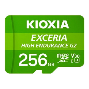 }CNSDJ[h microSDXC 256GB ϋv KIOXIA LINVA EXCERIA High Endurance G2 ĎJ hR UHS-I U3 V30 A1 R:100MB/s W:50MB/s COe[ LMHE2G256GG2 