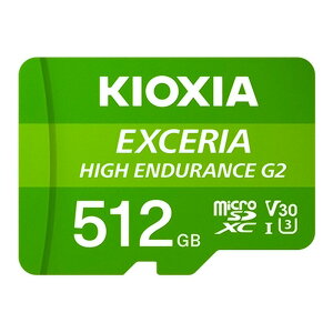 }CNSDJ[h microSDXC 512GB ϋv KIOXIA LINVA EXCERIA High Endurance G2 ĎJ hR UHS-I U3 V30 A1 R:100MB/s W:50MB/s COe[ LMHE2G512GG2 
