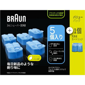 クリーン＆リニューシステム専用 洗浄液 カートリッジ CCR5CR+1 6個入 BRAUN ブラウン 除菌 シェーバー用 アルコール除菌 洗浄 5個＋1個入り CCR5-CR ◆宅 【楽天ロジ発送】