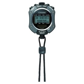 ストップウォッチ 防滴 ソーラー電源 CITIZEN シチズン リズム時計 時刻表示 スプリット/ラップ30メモリー 電子音 バックライト付 グレー 8RDA69-008 ◆宅 【楽天ロジ発送】
