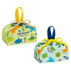 ランチ巾着 2枚組 DINOSAURS ディノサウルス お弁当巾着 お弁当袋 SKATER スケーター 子供 サイズ290×165×マチ120mm 2P 2柄 701306-KB7W ◆メ