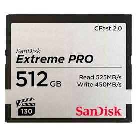 CFast 512GB CFast2.0カード SanDisk サンディスク Extreme PRO R:525MB/s W:450MB/s 4K動画 海外リテール SDCFSP-512G-G46D ◆コ