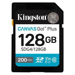 SDJ[h 128GB SDXC Kingston LOXg Canvas Go Plus Class10 UHS-I U3 V30 4K R:200MB/s W:100MB/s COe[ SDG4/128GB 