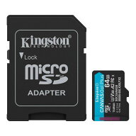 microSDXC 64GB Kingston キングストン Canvas Go Plus Gen4 Class10 UHS-1 U3 V30 A2 R:200MB/s W:100MB…