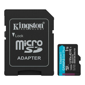 microSDXC 1TB Kingston LOXg Canvas Go Plus Gen4 Class10 UHS-1 U3 V30 A2 R:200MB/s W:160MB/s +ADP COe[ SDCG4/1TB 