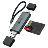SD/microSDカードリーダー USB 3.0 Type-C＆A TP-Link UHS-I 200MB/s 最大2TB デュアルスロット アルミ合…