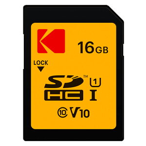SDJ[h 16GB SDHC KODAK R_bN PREMIUM PERFORMANCE CLASS10 UHS-I U1 V10 R:90MB/s W:25MB/s COe[ EKMSD16GHC10K 