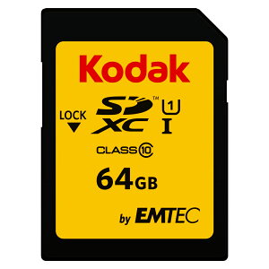 SDJ[h 64GB SDXC KODAK R_bN PREMIUM PERFORMANCE CLASS10 UHS-I U1 V10 R:90MB/s W:25MB/s COe[ EKMSD64GXC10K 