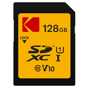 SDJ[h 128GB SDXC KODAK R_bN ULTRA PERFORMANCE CLASS10 UHS-I U3 V30 R:100MB/s W:85MB/s COe[ EKMSD128GXC10HPRK 