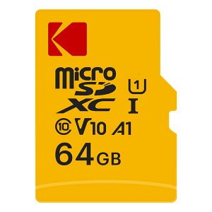 microSDXC 64GB KODAK R_bN PREMIUM PERFORMANCE CLASS10 UHS-I U1 V10 A1 R:90MB/s W:25MB/s SDA_v^t COe[ EKMSDM64GXC10K 