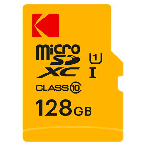 microSDXC 128GB KODAK R_bN PREMIUM PERFORMANCE CLASS10 UHS-I U1 V10 A1 R:90MB/s W:25MB/s SDA_v^t COe[ EKMSDM128GXC10K 