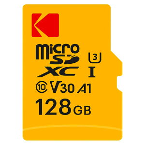 microSDXC 128GB KODAK R_bN ULTRA PERFORMANCE CLASS10 UHS-I U3 V30 A1 R:100MB/s W:40MB/s SDA_v^t COe[ EKMSDM128GXC10HPRK 