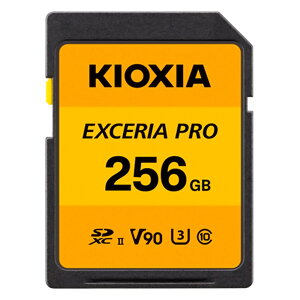 SDJ[h 256GB UHS-II SDXC KIOXIA LINVA EXCERIA PRO 8K Class10 U3 V90 R:270MB/s W:260MB/s COe[ LNPR1Y256GG4  yyVWz